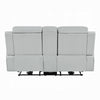 Ely Power Recliner Loveseat with Console | LED | Gray Faux Leather | 71"