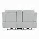 Ely Power Recliner Loveseat with Console | LED | Gray Faux Leather | 71"