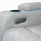 Ely Power Recliner Loveseat with Console | LED | Gray Faux Leather | 71"