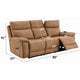 Kima Power Motion Recliner Sofa with USB | Brown Leather Aire | 85"