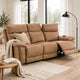 Kima Power Motion Recliner Sofa with USB | Brown Leather Aire | 85"