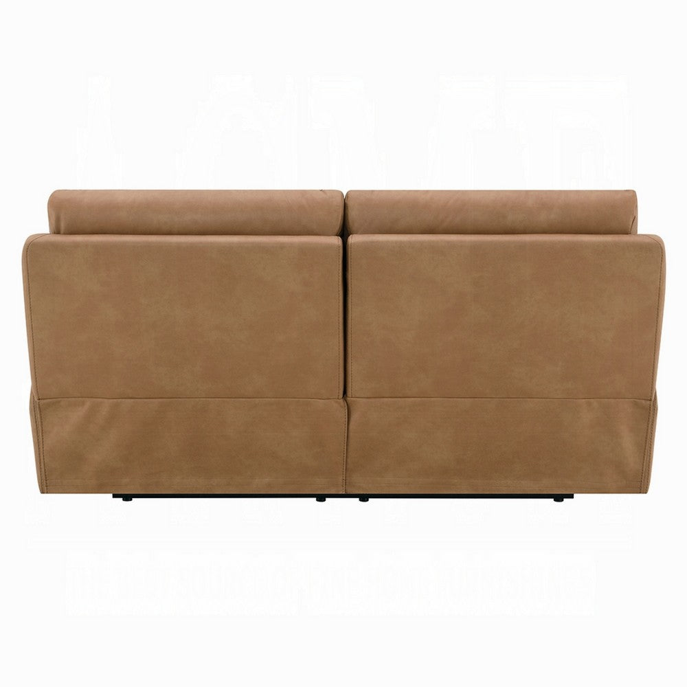 Kima Power Motion Recliner Loveseat | Brown Leather Aire | 76"
