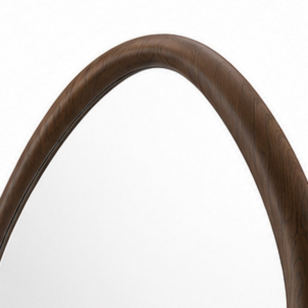 Sima Decorative Wall Mirror | Dark Brown | 39" Organic Asymmetrical Shape