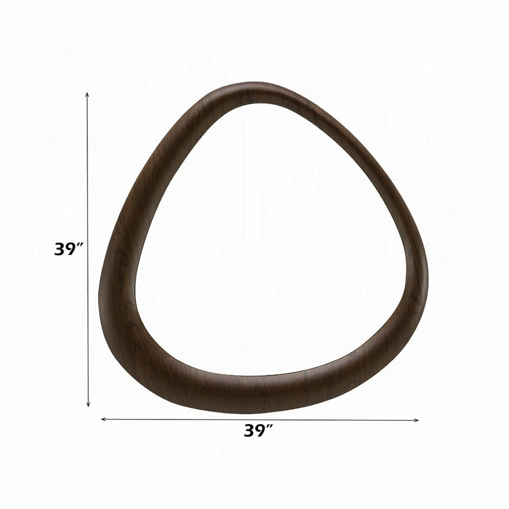 Sima Decorative Wall Mirror | Dark Brown | 39" Organic Asymmetrical Shape