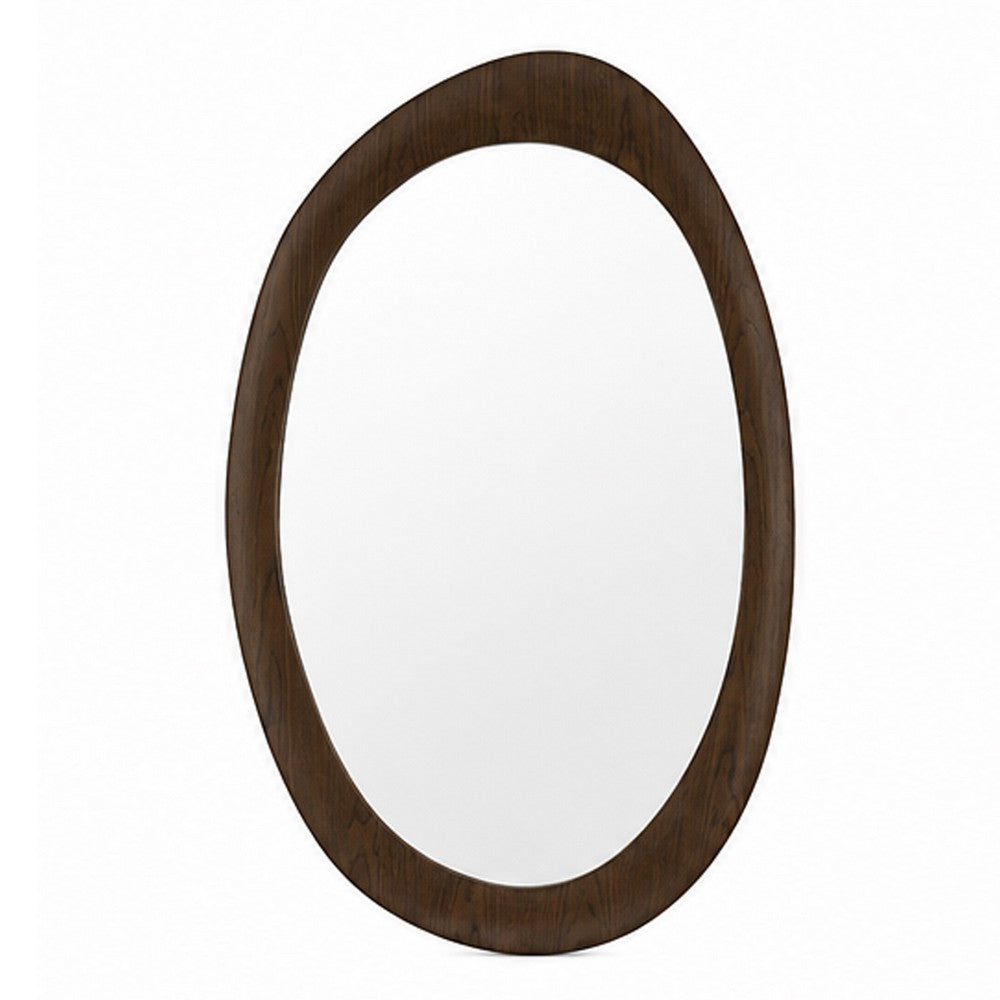 Sima Decorative Wall Mirror | Dark Brown | 32x47 Organic Asymmetrical Shape