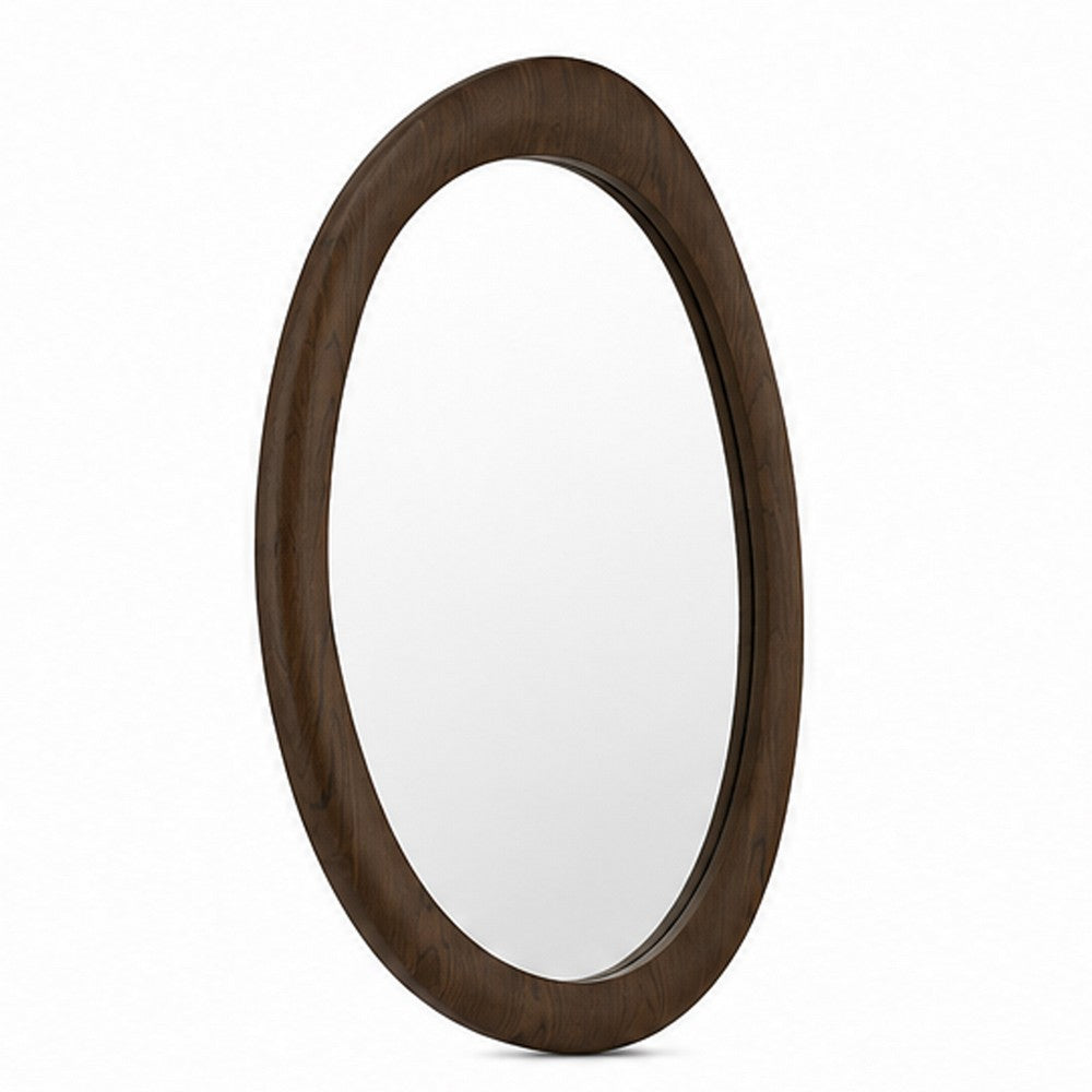 Sima Decorative Wall Mirror | Dark Brown | 32x47 Organic Asymmetrical Shape
