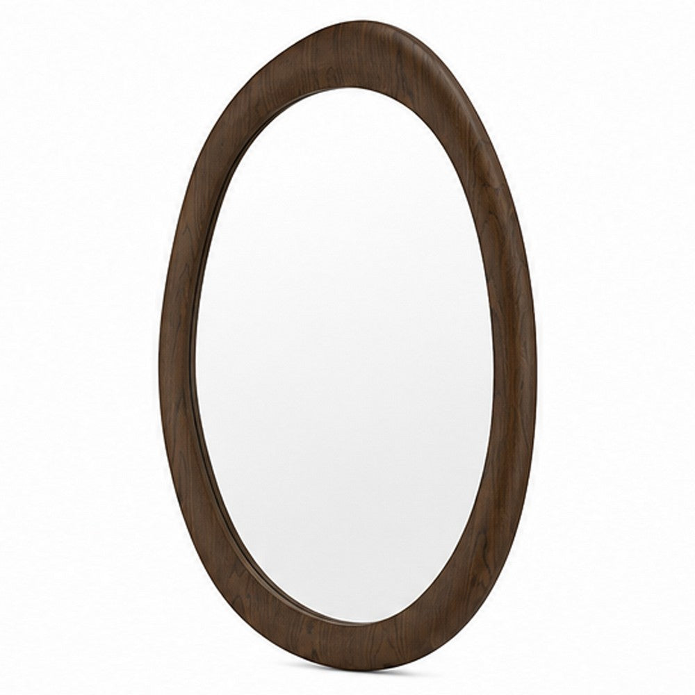 Sima Decorative Wall Mirror | Dark Brown | 32x47 Organic Asymmetrical Shape