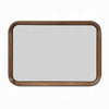 Hima Decorative Wall Accent Mirror | Curved Edges | 31x45 Walnut Brown