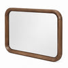 Hima Decorative Wall Accent Mirror | Curved Edges | 31x45 Walnut Brown