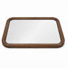 Hima Decorative Wall Accent Mirror | Curved Edges | 31x45 Walnut Brown