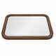 Hima Decorative Wall Accent Mirror | Curved Edges | 31x45 Walnut Brown