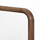 Hima Decorative Wall Accent Mirror | Curved Edges | 31x45 Walnut Brown