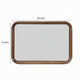 Hima Decorative Wall Accent Mirror | Curved Edges | 31x45 Walnut Brown