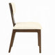 Mopa Side Chair Set of 2 | Beige Chenille | Low Back | Oak Brown Wood Frame