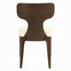Mopa Side Chair Set of 2 | Beige Chenille | Low Back | Oak Brown Wood Frame