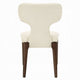 Mopa Side Chair Set of 2 | Beige Chenille | Oak Brown Wood Frame | Low Back