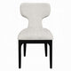 Mopa Side Chair Set of 2 | Gray Chenille | Black Wood Frame | Low Back