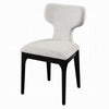 Mopa Side Chair Set of 2 | Gray Chenille | Black Wood Frame | Low Back