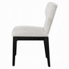 Mopa Side Chair Set of 2 | Gray Chenille | Black Wood Frame | Low Back