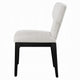 Mopa Side Chair Set of 2 | Gray Chenille | Black Wood Frame | Low Back