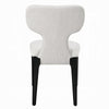 Mopa Side Chair Set of 2 | Gray Chenille | Black Wood Frame | Low Back