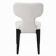 Mopa Side Chair Set of 2 | Gray Chenille | Black Wood Frame | Low Back