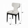 Mopa Side Chair Set of 2 | Gray Chenille | Black Wood Frame | Low Back