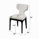 Mopa Side Chair Set of 2 | Gray Chenille | Black Wood Frame | Low Back