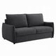 Jona Convertible Sofa with Pullout Queen Bed | Charcoal Gray Chenille | 78"