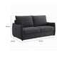 Jona Convertible Sofa with Pullout Queen Bed | Charcoal Gray Chenille | 78"