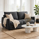 Jona Convertible Sofa with Pullout Queen Bed | Charcoal Gray Chenille | 78"