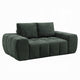 Joe Compressed Sofa | Track Arms | Grid Tufted Green Linen | 76"