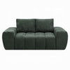 Joe Compressed Sofa | Track Arms | Grid Tufted Green Linen | 76"