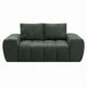 Joe Compressed Sofa | Track Arms | Grid Tufted Green Linen | 76"