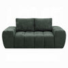 Joe Compressed Sofa | Track Arms | Grid Tufted Green Linen | 76"
