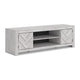 Cany TV Media Console with Firplace Option | 2 Doors | Whitewash | 71"