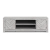 Cany TV Media Console with Firplace Option | 2 Doors | Whitewash | 71"