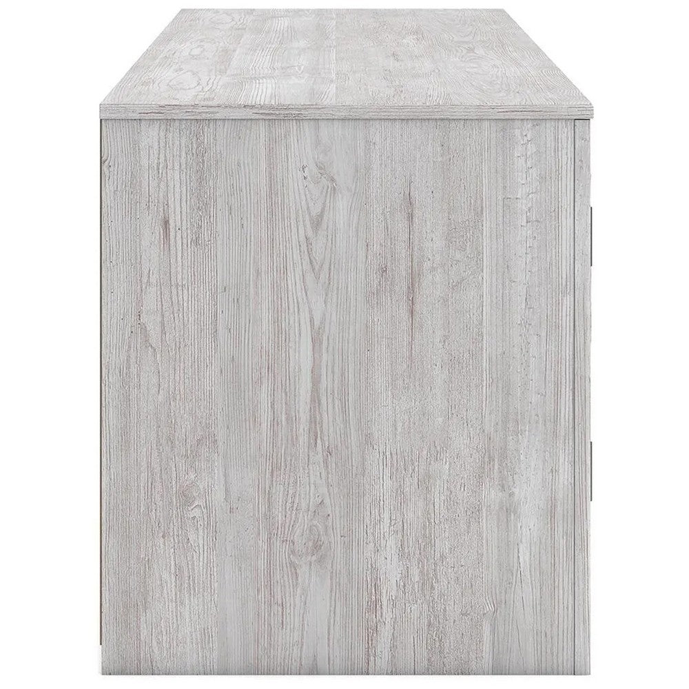 Cany TV Media Console with Firplace Option | 2 Doors | Whitewash | 71"
