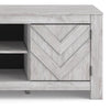 Cany TV Media Console with Firplace Option | 2 Doors | Whitewash | 71"