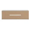 Cany TV Media Console with Firplace Option | 2 Doors | Whitewash | 71"