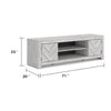 Cany TV Media Console with Firplace Option | 2 Doors | Whitewash | 71"