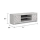 Cany TV Media Console with Firplace Option | 2 Doors | Whitewash | 71"