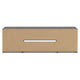 Cany TV Media Console with Firplace Option | 2 Doors | Black | 71"