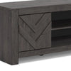 Cany TV Media Console with Firplace Option | 2 Doors | Black | 71"