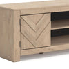 Cany TV Media Console with Firplace Option | 2 Doors | Tan Brown | 71"