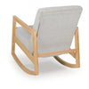 Wych Accent Rocking Chair with Natural Brown Wood Frame | Gray Fabric