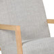 Wych Accent Rocking Chair with Natural Brown Wood Frame | Gray Fabric
