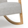 Wych Accent Rocking Chair with Natural Brown Wood Frame | Gray Fabric