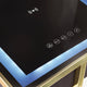 Rexy Accent Table with Built-In Speaker | Gold Metal | Black Mirror | 22"
