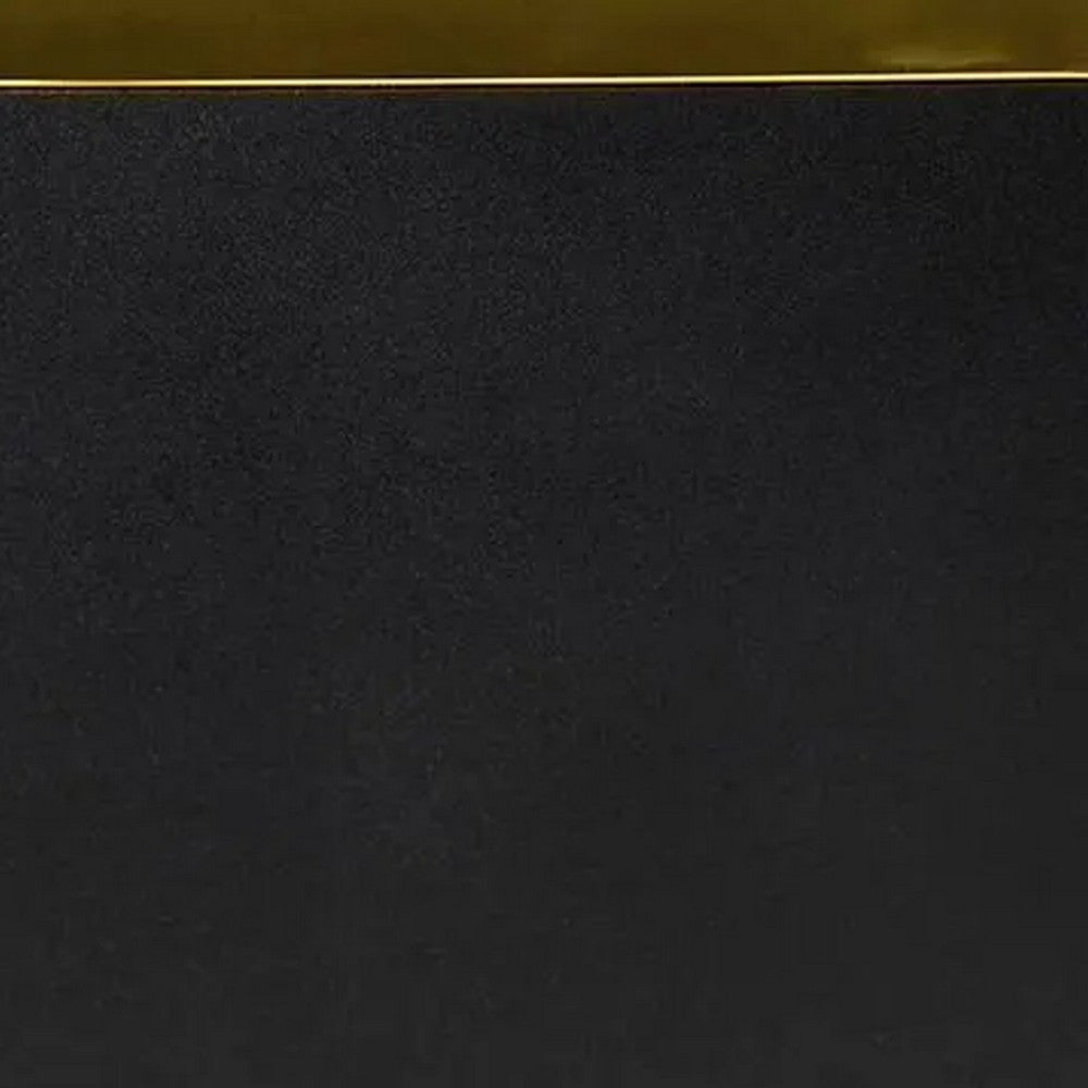 Rexy Accent Table with Built-In Speaker | Gold Metal | Black Mirror | 22"